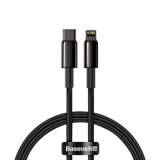 Baseus Tungsten Gold Fast Charging Data Cable Type-C To iPhone Pd 20W 1M/2M BlackCATLWJ-01