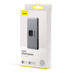 Baseus Matrix Hdmi Splitter (2in1Or 1in2) Space Gray (CAHUB-BC0G)