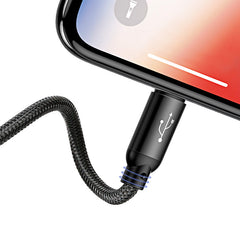 Baseus Three Primary Colors 3-in-1 Cable USB for M+L+T 3.5A 0.3M/1.2M Black CAMLT-BSY01