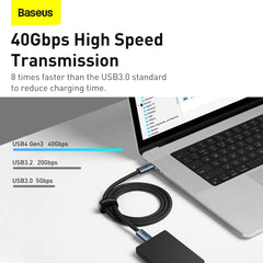Baseus Flash Series USB4 C To C 100W 40Gbps 1M Tarnish (CASS010014)