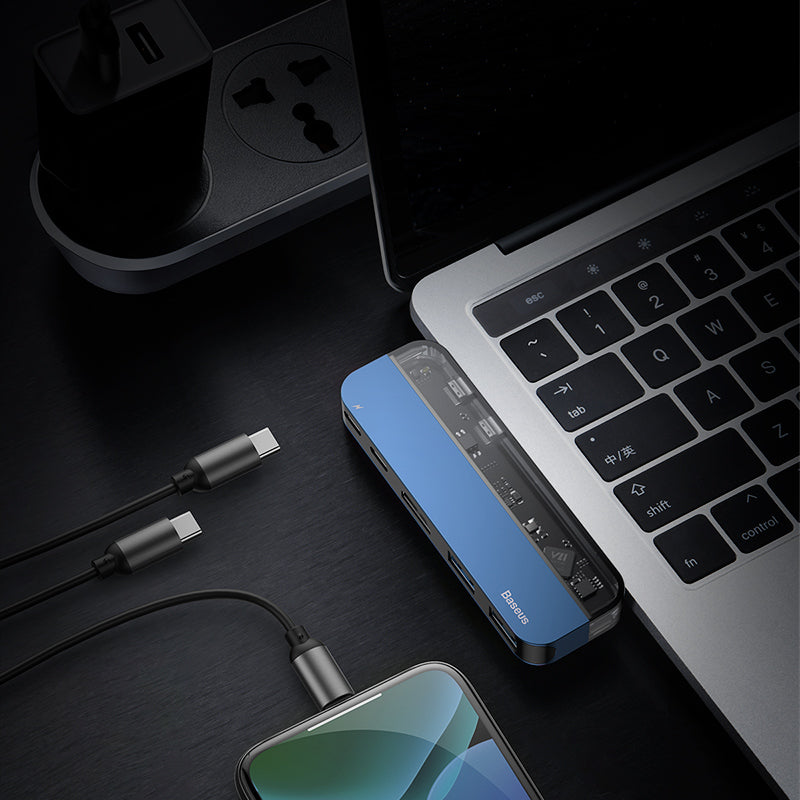 Baseus Transparent Series Dual Type-C Multifunctional Hub CAHUB-TS