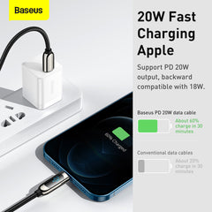 Baseus Display Fast Charging Data Cable Type-C To iPhone 20W (CATLSK-A01)