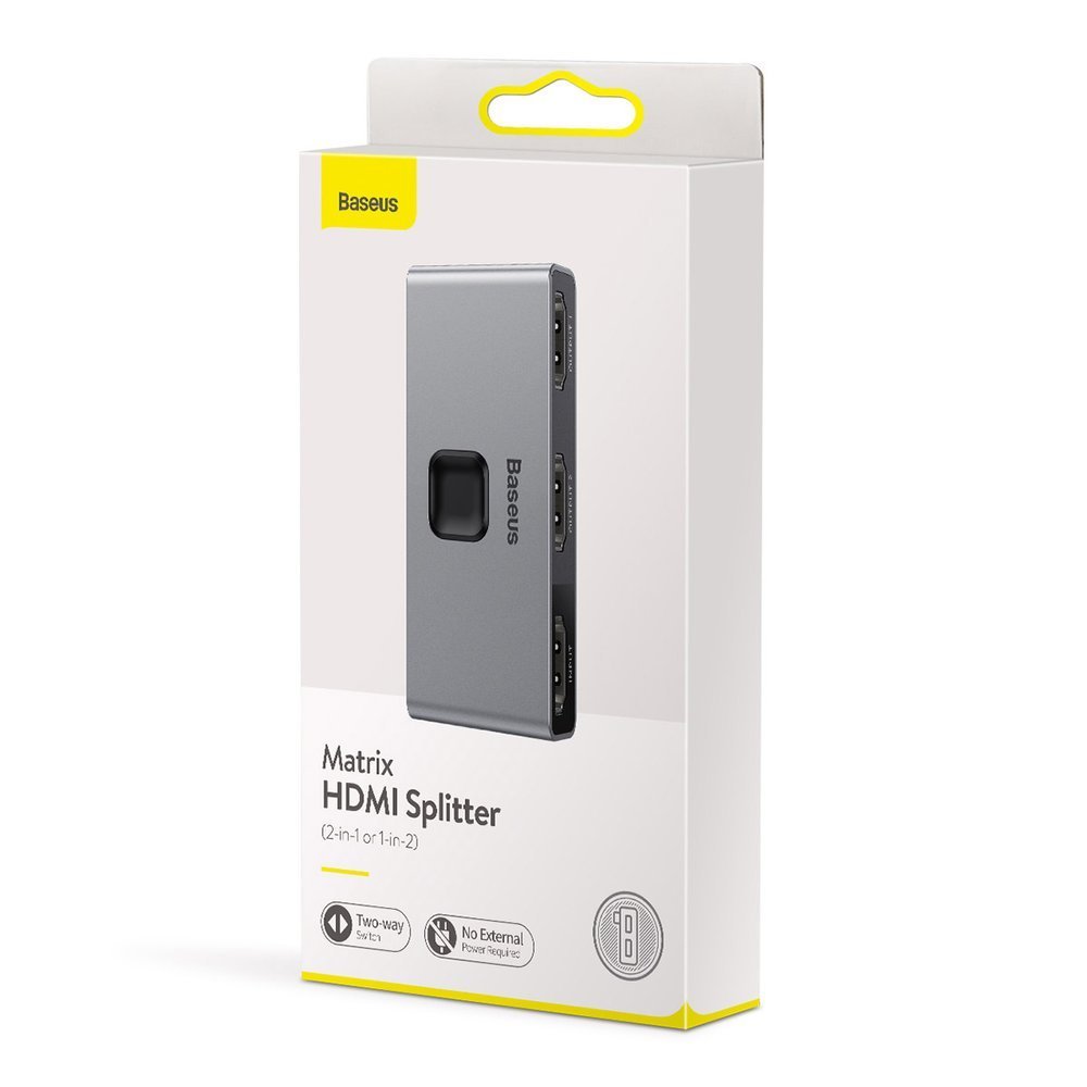 Baseus splitter HDMI matrix switch 4K grey CAHUB-BC0G