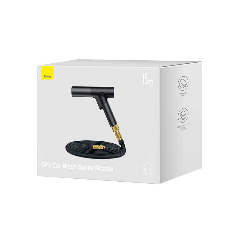 Baseus GF5 Car Wash Spray Nozzle Black 15m Water Pipe CPGF000101