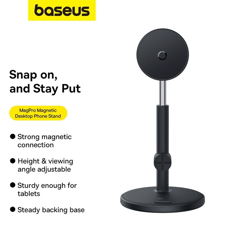 Holder Baseus Magnetic Desktop Phone Stand MagPro (black) B10564100121-00