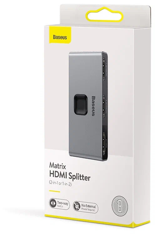 Baseus splitter HDMI matrix switch 4K grey CAHUB-BC0G