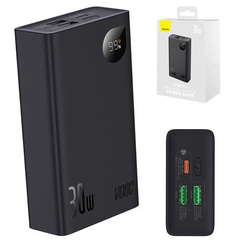 Baseus Power Bank Adaman 2 30W 20000Mah VOOC Edition Fast Charging power bank With USB To Type-c to 0.3m PPAD050001