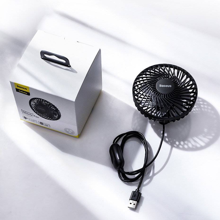 Baseus Departure Vehicle Fan (Air Outlet Type) (CXQC-A03) (black)