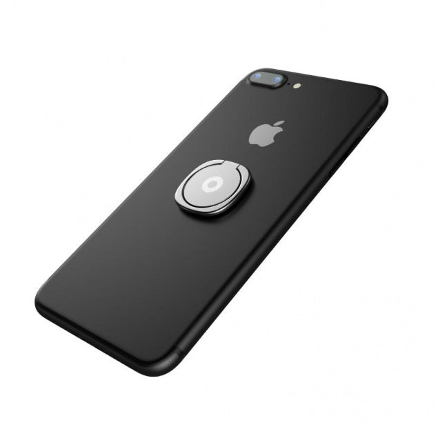 Baseus® Original Finger Ring Cum Stand for All Mobile Phones and Tablets (Black) SUMQ-01