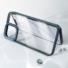 Baseus Crystal Phone Case Hard Case for iPhone 13 Pro with TPU Frame (iPhone 13 Pro Max 6.7 inch Blue)