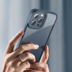 Baseus Crystal Phone Case Hard Case for iPhone 13 Pro with TPU Frame (iPhone 13 Pro Max 6.7 inch Blue)