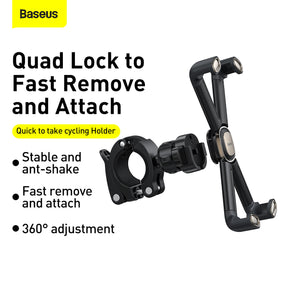 Baseus Quick To Take Cycling Holder (Applicable For Bicycle and Motorcycle) Black (SUQX-01)