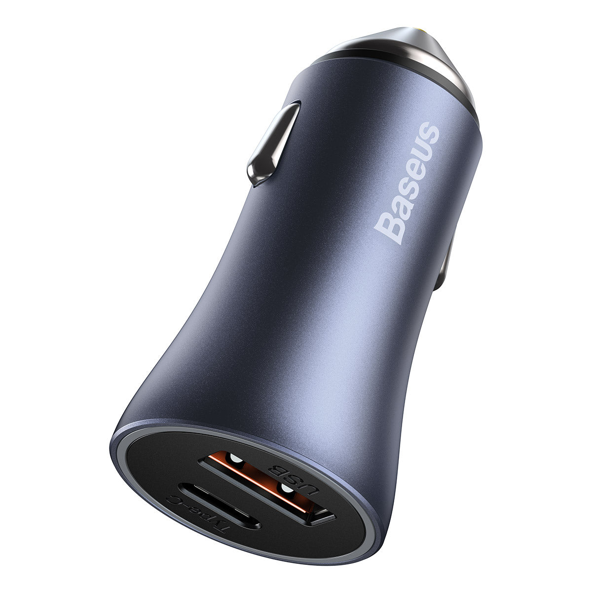 Baseus Golden Contactor Pro Fast Car Charger USB Type C / USB 40 W Power Delivery 3.0 Quick Charge 4+ SCP FCP AFC + USB Cable - USB Type C Grey (TZCCJD-0G)