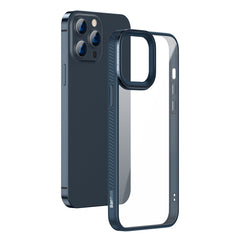 Baseus Crystal Phone Case Hard Case for iPhone 13 Pro with TPU Frame (iPhone 13 Pro Max 6.7 inch Blue)