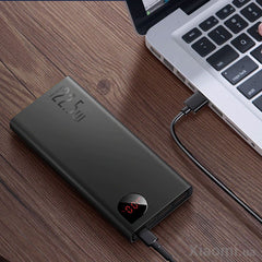 Baseus Adaman Metal Digital Display Quick Charge Power Bank 10000mAh 22.5W Black PPAD000001