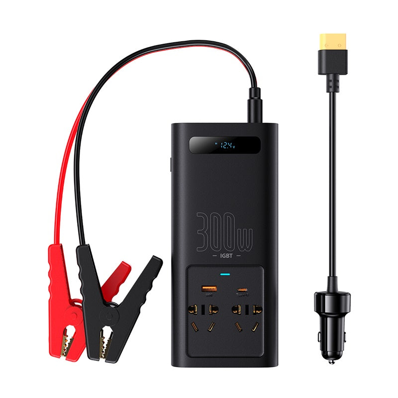 Baseus IGBT Power Inverter 300W (220V CN/EU ) Black-CGNB010101