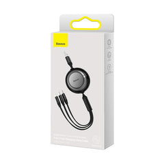 Baseus Bright Mirror 2 Series Retractable 3-in-1 Fast Charging  Data Cable USB to M+L+C 3.5A 1.1m