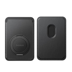 Baseus MagSafe iPhone Wallet, 3-Card Holder, with 360° Rotatable Metal Ring, Compatible with iPhone 12-17 Series, Vegan Leather, RFID-Blocking