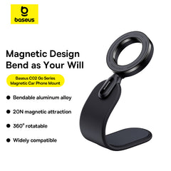 Baseus C02 Go Series Magnetic Car Phone Mount Cluster Black