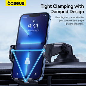 Baseus Clamp-Type Phone Holder Ultra Control Go Series (Suction Cup Version) – Cluster Black-C40361600111-00