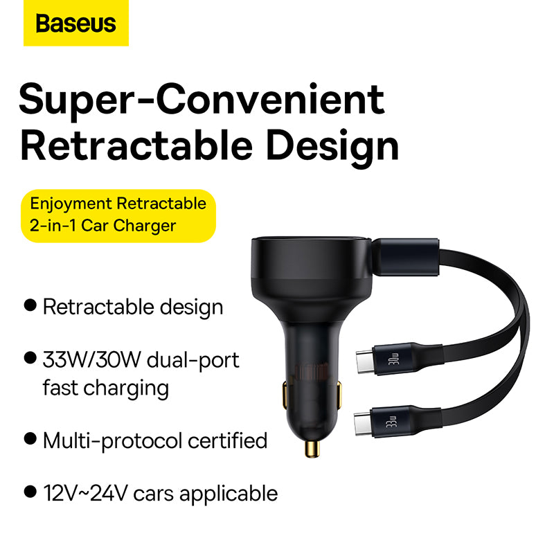 Car charger Car Charger Baseus Enjoyment with cable USB-C, 33W (Black)-C00035500111-00