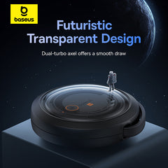 Baseus Free2Draw Retractable Crystal Fast Charging Data Cable Type-C to M+L+C 100W 1.1m Cluster Black-P10368700111-04