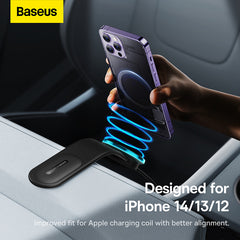 Baseus C02 Pro Series Wireless Magnetic Car Mount Cluster Black
