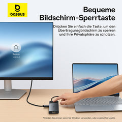 Baseus USB HubAdapter Hub 10in1 USB-C - 2xHDMI, 3xUSB-A, USB-C, RJ45, SD/TF, PD (black)-B00061800123-00