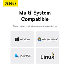 Baseus USB Hub 4in1 Hub UltraJoy USB-C do 3x USB 3.0 + RJ45 (space grey)-B0005280A813-00