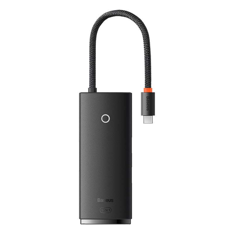 USB Hub HUB Baseus Lite Series 5-Port USB-C to HDMI+USB3.0x3+PD (Black)-WKQX080201