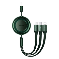 Baseus Bright Mirror 2 Series Retractable 3-in-1 Fast Charging  Data Cable USB to M+L+C 3.5A 1.1m