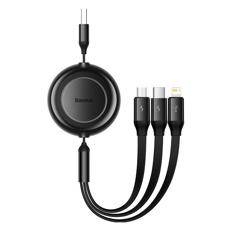 Baseus Bright Mirror 2 Series Retractable 3-in-1 Fast Charging  Data Cable USB to M+L+C 3.5A 1.1m