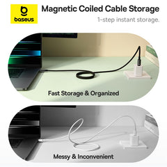 Baseus Tungsten Gold Magnetic Charging Cable USB-C to USB-C 100W 1m Cluster Black-P10319805111-00