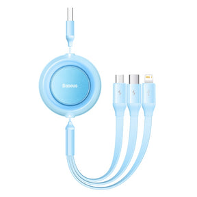 Baseus Bright Mirror 2 Series Retractable 3-in-1 Fast Charging  Data Cable USB to M+L+C 3.5A 1.1m