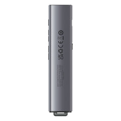 Baseus Orange Dot AI Wireless Presenter (Red Laser) | Rechargeable, Intelligent Voice Recording, Real-Time Voice Translation - Grey-WKCD020013