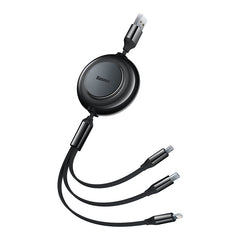 Baseus Bright Mirror 2 Series Retractable 3-in-1 Fast Charging  Data Cable USB to M+L+C 3.5A 1.1m