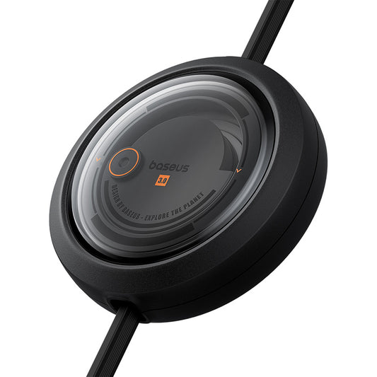 Baseus Free2Draw Retractable Crystal Fast Charging Data Cable Type-C to M+L+C 100W 1.1m Cluster Black-P10368700111-04