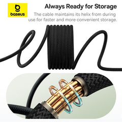 Baseus Tungsten Gold Magnetic Charging Cable USB-C to USB-C 100W 1m Cluster Black-P10319805111-00