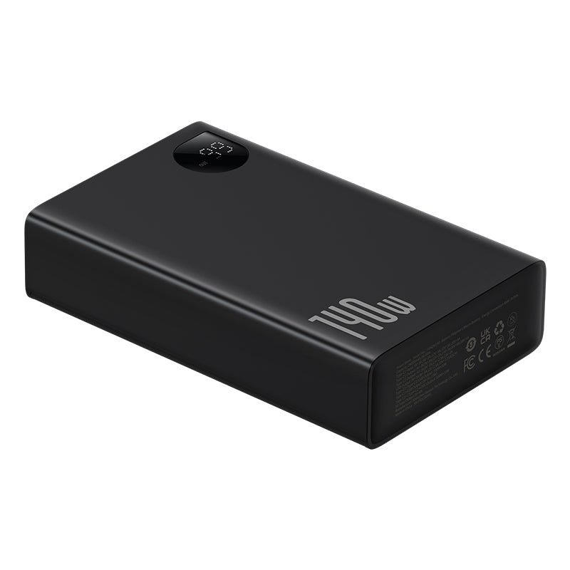 OS-Baseus Adaman  Digital Display Fast Charge Power Bank 24000mAh 140W Cluster Black（With Superior Series Fast Charging Data Cable Type-C to Type-C 240W (48V/5A) 1m Black）