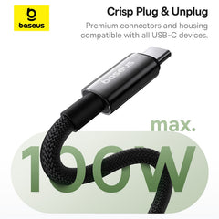 Baseus Tungsten Gold Magnetic Charging Cable USB-C to USB-C 100W 1m Cluster Black-P10319805111-00