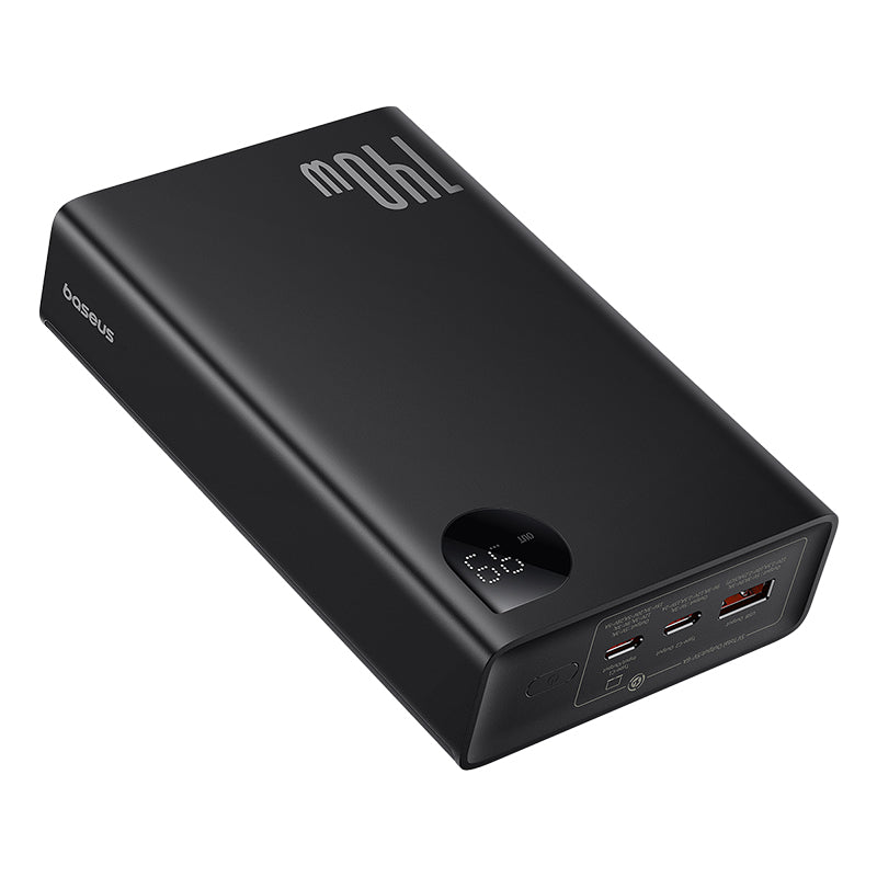 OS-Baseus Adaman  Digital Display Fast Charge Power Bank 24000mAh 140W Cluster Black（With Superior Series Fast Charging Data Cable Type-C to Type-C 240W (48V/5A) 1m Black）