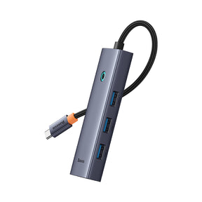 Baseus USB Hub 5-in-1 Hub UltraJoy Series USB-C to HDMI4K@30Hz+3xUSB 3.0+1xPD (grey)-B00052801811-00