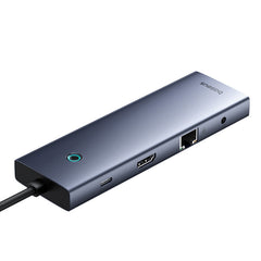 Baseus USB Hub 10-Port HUB Type-C UltraJoy HDMI, VGA, 3xUSB 3.0, PD, RJ45, SD/TF, 3.5mmGrey-B0005280C811-00