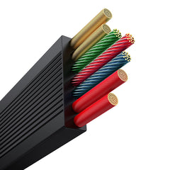 Baseus Free2Draw Retractable Crystal Fast Charging Data Cable Type-C to M+L+C 100W 1.1m Cluster Black-P10368700111-04