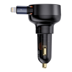 Baseus Enjoyment Pro Car Charger C+Retractable iP Cable 55W-C00057803111-00