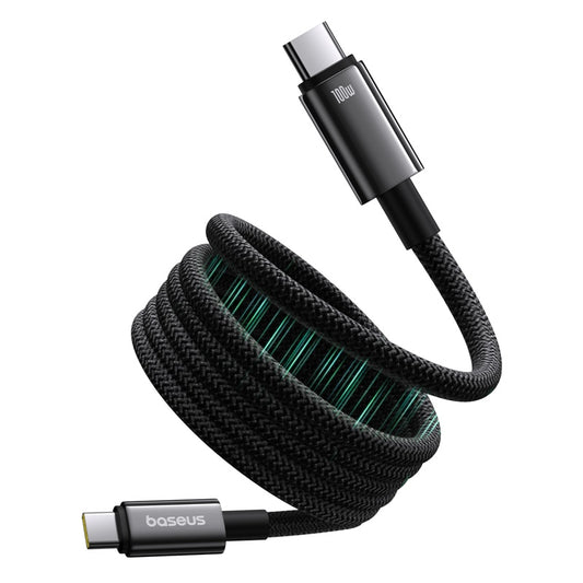 Baseus Tungsten Gold Magnetic Charging Cable USB-C to USB-C 100W 1m Cluster Black-P10319805111-00