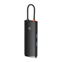 Baseus Lite Series 6-Port USB Type C Hub (Type-C to HDMI+USB3.0*2+PD+SD/TF) (Black)-WKQX080301