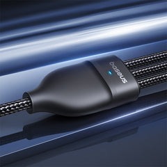 Baseus Flash Series 3 Two-for-three Fast Charging Cable U+C to C+C+L  100W 1.5m Cluster Black-P10377501111-00