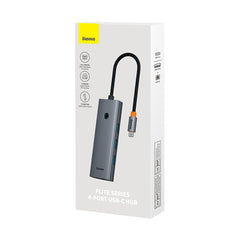 Baseus USB Hub 4in1 Hub UltraJoy USB-C do 3x USB 3.0 + RJ45 (space grey)-B0005280A813-00