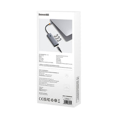 Baseus USB Hub 4in1 Hub UltraJoy USB-C do 3x USB 3.0 + RJ45 (space grey)-B0005280A813-00